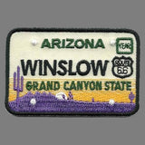 Winslow Arizona Patch – Grand Canyon State – License Plate Travel Patch AZ Souvenir Embellishment or Applique