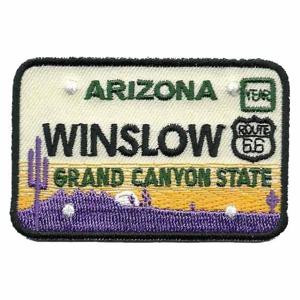 Winslow Arizona Patch – Grand Canyon State – License Plate Travel Patch AZ Souvenir Embellishment or Applique