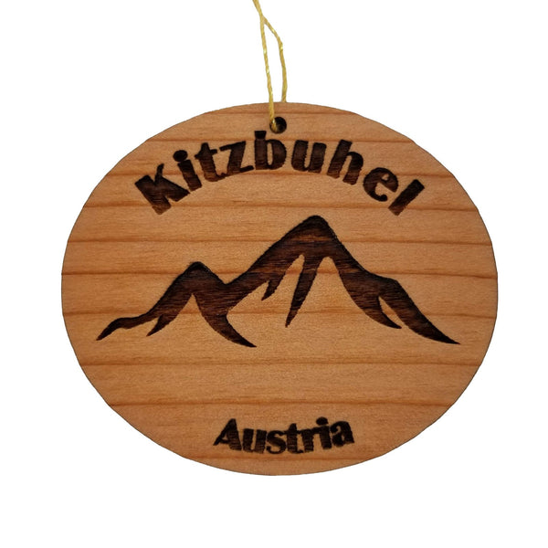 Kitzbuhel Ornament Wood Ornament Souvenir Mountain Resort Skiing Skier Innsbruck Austria Alpine Alps