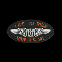 US 101 Patch - California Souvenir - Live to Ride Biker