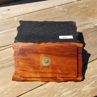 Handmade Wood Box with Redwood Tree Engraved Rustic Handmade Curly Wood #397 California Redwood Jewelry Box Storage Box