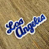 Los Angeles Patch - Script Blue and White - California Souvenir