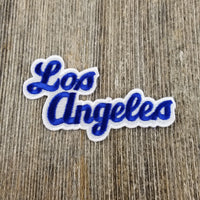 Los Angeles Patch - Script Blue and White - California Souvenir