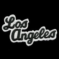 Los Angeles Patch - Script Black and White - California