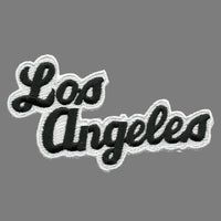 Los Angeles Patch - Script Black and White - California