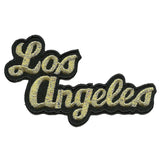 Los Angeles Patch - Script Black and Gold - California