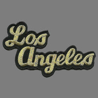 Los Angeles Patch - Script Black and Gold - California