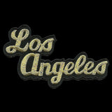 Los Angeles Patch - Script Black and Gold - California