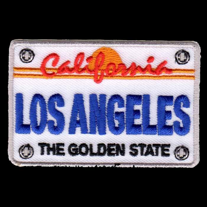 Los Angeles License Plate California Patch Iron On Badge Emblem Applique Accessory