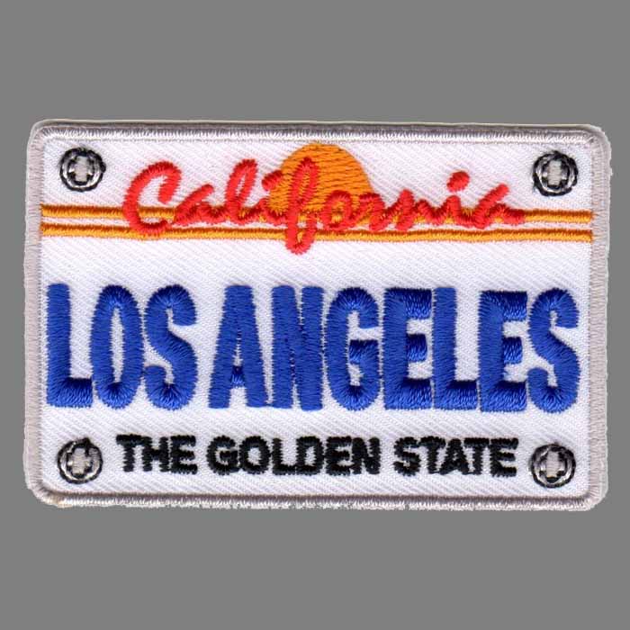 Los Angeles License Plate California Patch Iron On Badge Emblem Applique Accessory