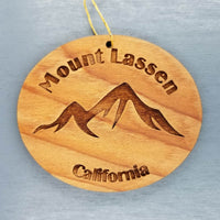 Mount Lassen Ornament Handmade Wood Ornament California Souvenir Mountains CA