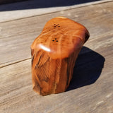 Salt and Pepper Shakers Set Rustic Wood Redwood Handmade #389 California Souvenir Holiday Gift Man Cave Cabin Lodge Decor