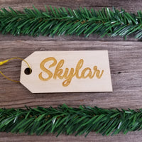 Personalized Christmas Stocking Name Tags - Wood Name Tags - Personalized Gift Tags - Christmas Rustic Country Farmhouse - Ornament