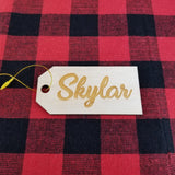 Personalized Christmas Stocking Name Tags - Wood Name Tags - Personalized Gift Tags - Christmas Rustic Country Farmhouse - Ornament