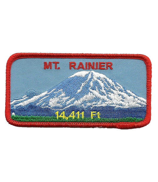 Washington Patch - Mt Rainier Iron On Patch - Rectangle