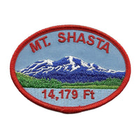 Mt Shasta Iron On Patch - California Souvenir Oval