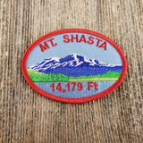 Mt Shasta Iron On Patch - California Souvenir Oval