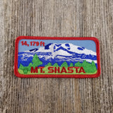 California Patch - Mt Shasta Iron On Patch - Rectangle