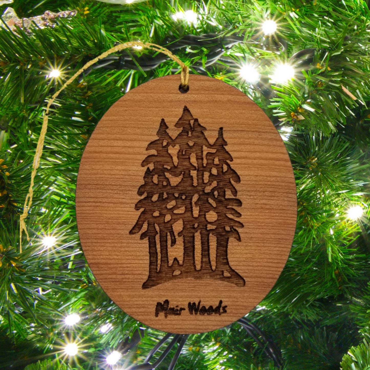 Muir Woods Ornament - National Park Souvenir - Christmas Ornament - Handmade 15018MW