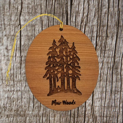Muir Woods Ornament - National Park Souvenir - Christmas Ornament - Handmade 15018MW