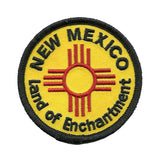 New Mexico Land of Enchantment Iron on Circle Patch 2.5"