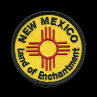 New Mexico Land of Enchantment Iron on Circle Patch 2.5"