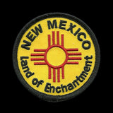 New Mexico Land of Enchantment Iron on Circle Patch 2.5"