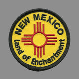New Mexico Land of Enchantment Iron on Circle Patch 2.5"