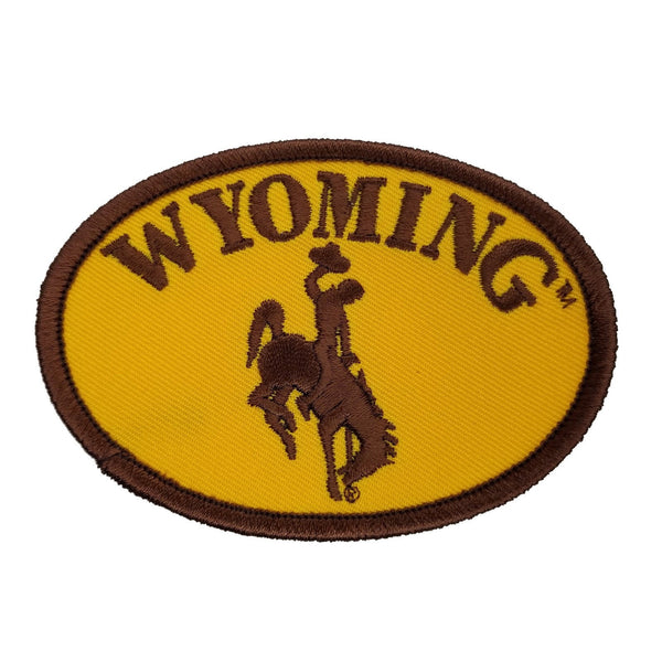 Wyoming Patch – WY Bucking Horse Patch - Travel Patch Iron On – Souvenir Patch – Applique – Travel Gift 3.5" Wyoming Steamboat Horse Rider