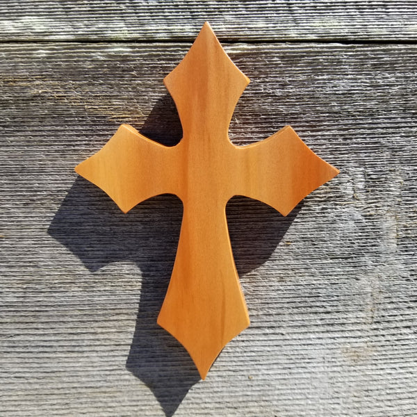 Wood Wall Cross - Wooden Cross - Wall Cross - Old English Cross 7 Inch –  Happy Wood Products