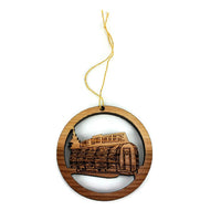 One Log House Christmas Ornament Handmade Wood Christmas Ornament California Redwood Souvenir