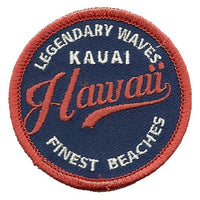 Hawaii Patch – Kauai HI Souvenir Legendary Waves Finest Beaches Aloha Travel Patch – Iron On – Applique 2.25"" Island Embellishment