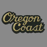 Oregon Coast Patch - Script Black and Gold