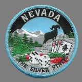 Nevada Patch - The Silver State - Travel Patch Iron On - NV Souvenir Patch - Embellishment Applique - Gambling Patch 3"