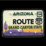 Route 66 Arizona Patch – Grand Canyon State – License Plate Travel Patch AZ Souvenir Embellishment or Applique AZ State