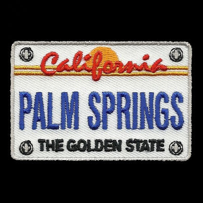 Palm Springs Patch - Iron On California Golden State - CA License Plate Souvenir Badge Emblem
