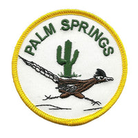 Palm Springs California Iron On Patch - Roadrunner