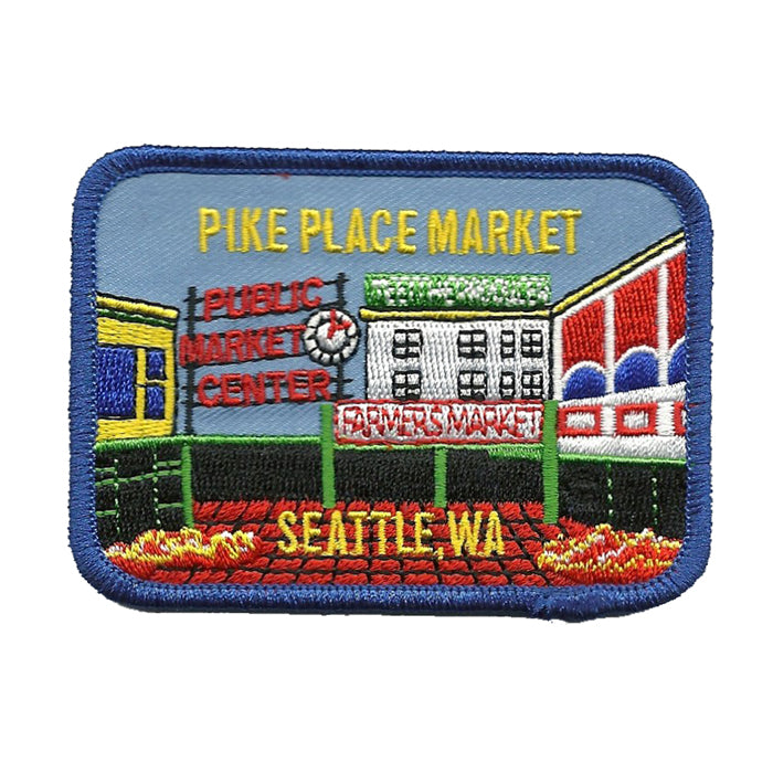 Pike Place Market Seattle Washington Patch Iron On - Badge Emblem Applique