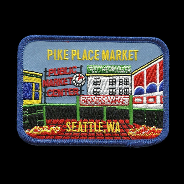Pike Place Market Seattle Washington Patch Iron On - Badge Emblem Applique
