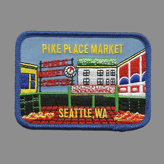 Pike Place Market Seattle Washington Patch Iron On - Badge Emblem Applique