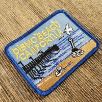 Pismo Beach Pier California Iron On Patch - Rectangle