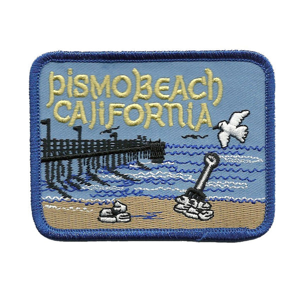 Pismo Beach Pier California Iron On Patch - Rectangle