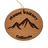 Mount Whitney Ornament Handmade Wood Ornament Mt Whitney California Souvenir CA Christmas Ornament