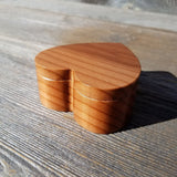 Handmade Wood Box with Redwood Heart Ring Box California Redwood #347 Engagement Ring Box Wedding Proposal