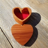 Handmade Wood Box with Redwood Heart Ring Box California Redwood #347 Engagement Ring Box Wedding Proposal