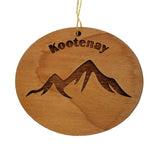 Kootenay Ornament Wood Ornament British Columbia Souvenir Mountain Resorts Skiing Skier Rocky Mountains