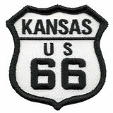 Kansas Patch - Route 66 Patch – Iron On US Road Sign – Travel Patch 2.5"