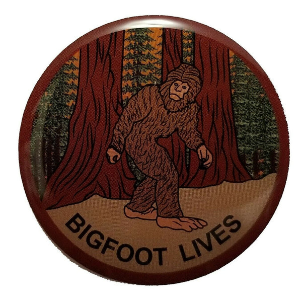 Bigfoot Lives Pin Sasquatch Forest Epoxy Coated Metal Souvenir Hat Pin Lapel Pin