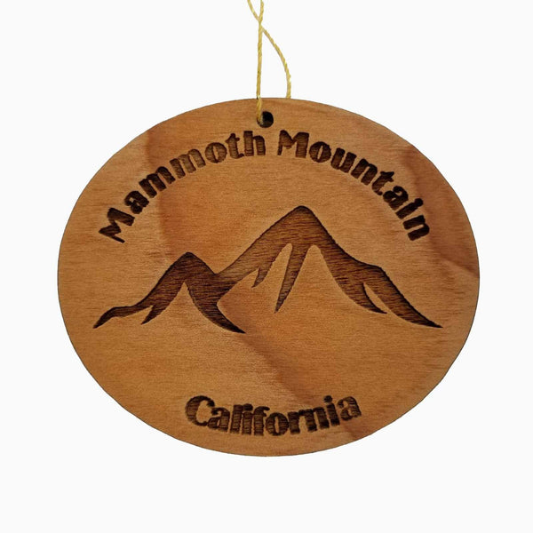 Mammoth Mountain Ornament Handmade Wood Ornament California Souvenir Mountains Hiking Inyo National Forest CA