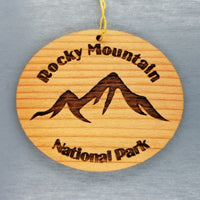 Rocky Mountains Ornament Handmade Wood Ornament Rocky Mountain National Park Colorado Souvenir
